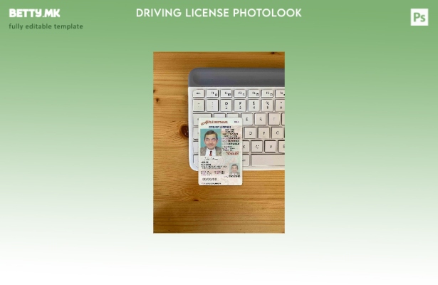 Возачка дозвола во модерен стил САД Аризона под шаблон photolook FRONT